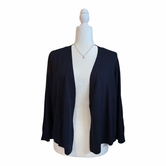 Talbots Sweaters - Talbots Open Front Navy Blue Cotton/Modal Cardigan NWT Size 3XL Coastal R1